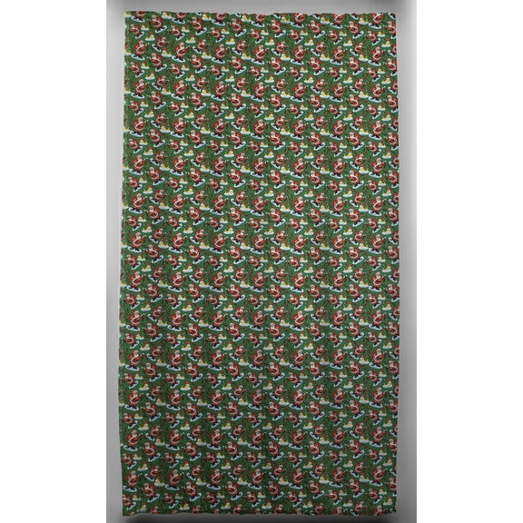 Christmas French Door Curtain Panel with Tie Back by Penny's Needful Things (Unlined) (Santa)