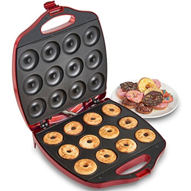 VonShef 12 Mini Donut Electric Maker Kit Set, Small Donut Snack Machine