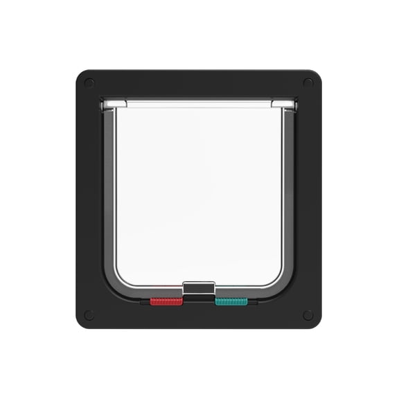 Hakuna Pets Black Small Cat Flap for Screens, Doors & Walls up to 1.97" Thick, for Cats up to 11 lbs