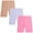 Pink/Peach/Purple, variant on Real Love Girls' Bike Shorts - 3 Pack Super Soft Athletic Bike Shorts for Girls (Sizes: 7-16)