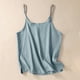 thumbnail image 2 of Ropa para mujer,Camiseta de tirantes de lino para mujer, color liso, manga corta con abertura en el bajo, escote redondo, estilo informal, sopatenor, 2 of 9