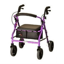 Rollator Nova Zoom 20 Aluminum Rolling Walker Weight Capacity 300 lbs (Purple)