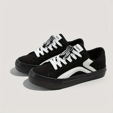 

XIAOGZHP Trendy and Unisex Colour Block Low Top Skateboard Shoes - Comfortable and Non Slip Lace Up Casual Sneakers for Men‘s and Women‘s Outdoor Activities.