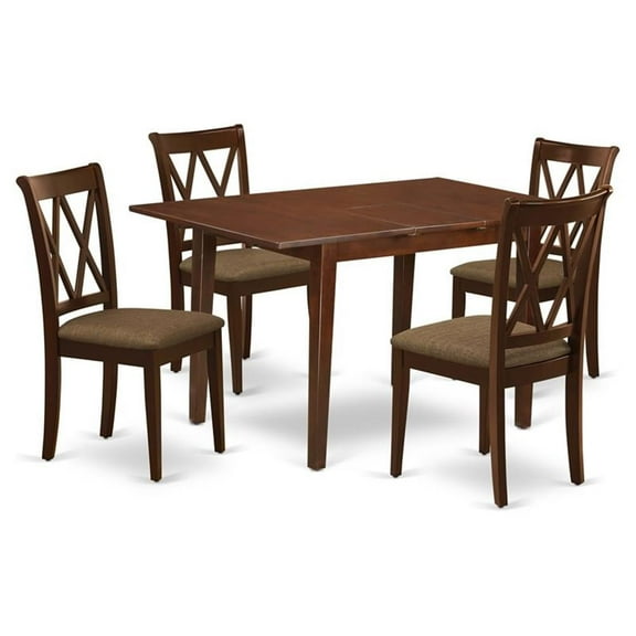 Pemberly Row 5-piece Traditional Wood Dining Set in Mahogany