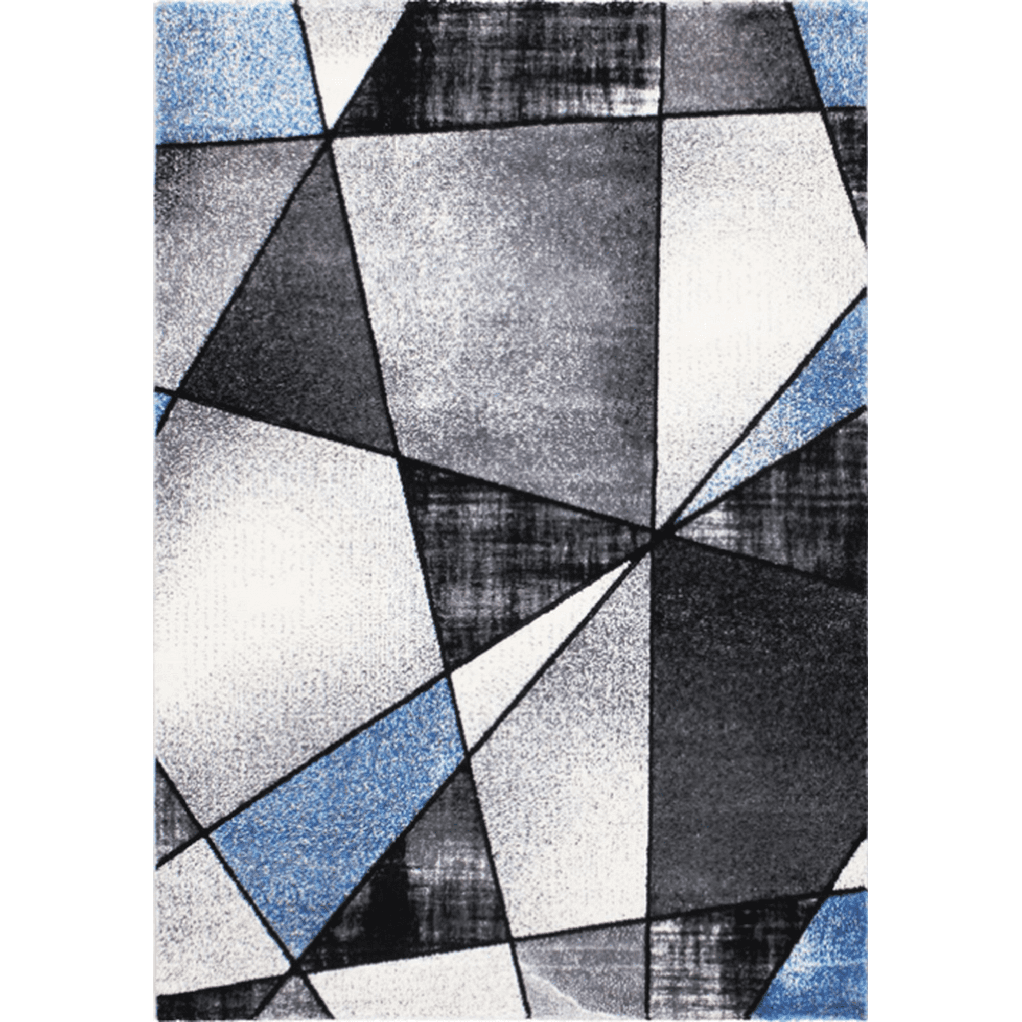 Ladole Rugs Moda Collection Beautiful Comtemporary Emperor Geometric Pattern Area Rug Carpet In Blue Black White 5 2 X 7 3 160cm X 220cm Walmart Canada