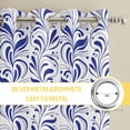 thumbnail image 6 of Purple Flower Pattern Kitchen Curtains Window Panels, Vintage Floral Botanical Simple Insulated Window Treatment Curtain, Grommet Curtains for Bedroom/Living Room/Bathroom, 2 Piece 52"Wx72"L, 6 of 8