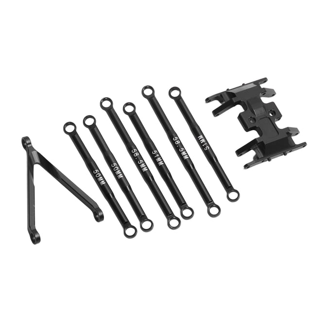 For SCX24 Tie Rod Kit, 6Pcs Durable 1/24 for SCX24 Pull Rod Kit for SCX24 Black,Red, Color