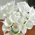 thumbnail image 4 of 30 PCS Artificial Calla Lily Flowers Bouquet Faux Branches for Vase Fake Flower 13.5" Real Touch for DIY Mother's Day Wedding Party tion Pure White, 4 of 5