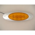thumbnail image 2 of Amber LED Truck Trailer Side Marker Clearance Lights / Chrome Bezel, 2 of 2