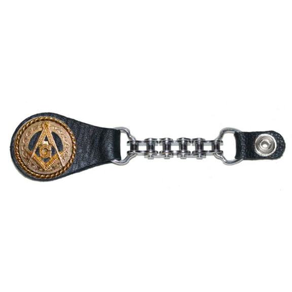 Handmade Masonic Square and Compasses Bike Chain Vest Set. Made in Texas