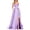 Light Purple, variant on Women's Satin Bridesmaid Dress, Elegant High Slit Evening Gown, Formal Floor Length Prom Party Dress, Sexy Spaghetti Strap Wedding Guest Apparel
