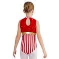 thumbnail image 2 of Haitryli Kids Girls Christmas Bodysuit Xmas Candy Cane Striped Sequins Ballet Dance Leotard Unitard Red 14, 2 of 7