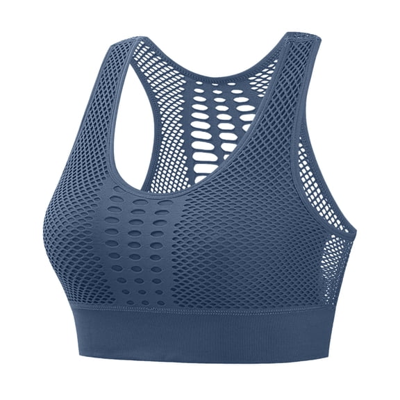 VFRGHD Sports Bras For Women Racerback Workout Crop Tank Top Breathable Running Sports Fitness Yoga Tops With Built In Pads Soft T-Shirt Bras