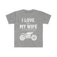 thumbnail image 1 of Love my wife she lets me ride by bike whipped biker Unisex T-shirt S-3XL, 1 of 2