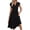Black, variant on Summer Dresses for Women Ruffle Sleeve V Neck Midi Dresses Fashion Casual Flowy Vacation Sundress