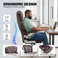 thumbnail image 3 of Qusaphy Big & Tall Office Chair 800LBS Heavy Duty - Ergonomic PU Leather Chair with 5D Armrests, 90°-120° Recline, Silent Wheels, 3 of 10
