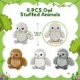 thumbnail image 5 of Tezituor 4Pack Owl Stuffed Animal Bulk Stuffed Animals 7.8'' Owl Plush, 5 of 7