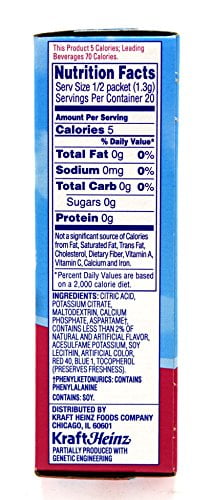 Crystal Light Raspberry Lemonade on the Go Drink Mix (Pack of 26)