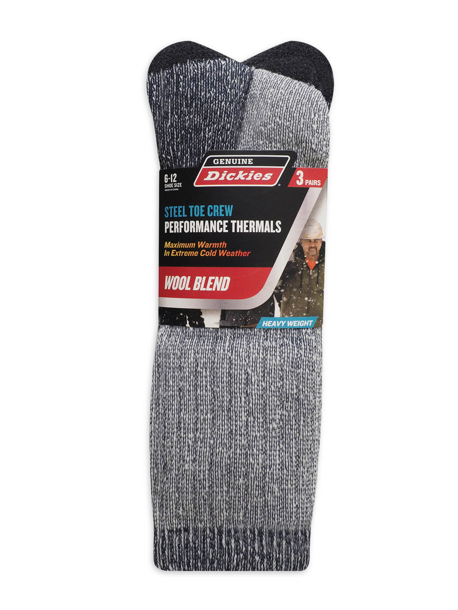 Dickies Men's Wool Blend Thermal Crew Socks, 3-Pack photo 2