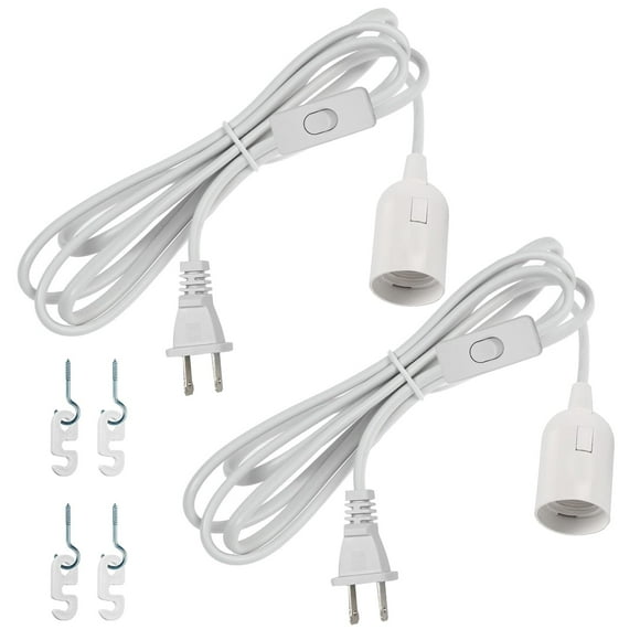 Cable de enchufe para bombilla Zarnicy E26/E27 de 16 pies con interruptor