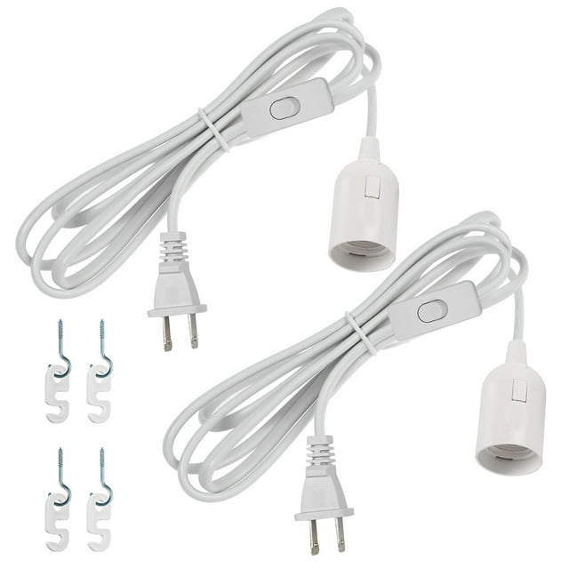 Cable de enchufe para bombilla Zarnicy E26/E27 de 16 pies con interruptor