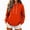 Orange, variant on Enjoytime Womens Hoodies Long Sleeve Drawstring Pullover Sweatshirt Solid Color Casual Soft Fall Winter Plus Size Clothes