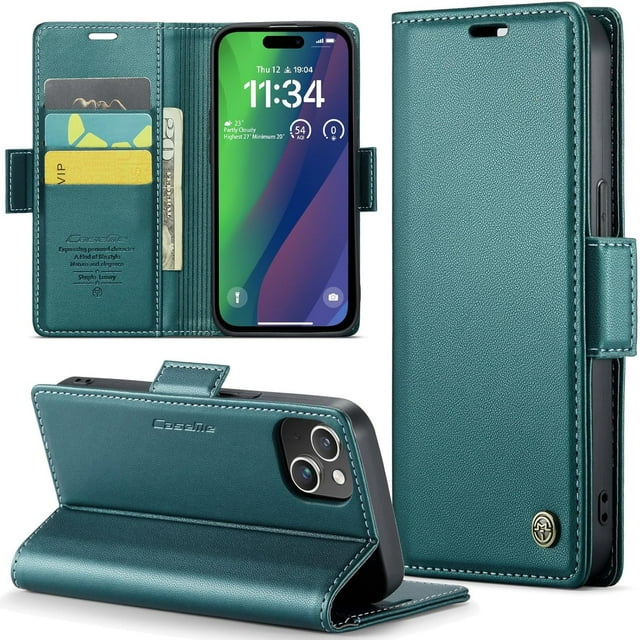 Case for iPhone 15 Plus Wallet Case with Card Holder, Kickstand RFID Blocking Magnetic Closure Shockproof Protective PU Leather Cover for iPhone 15 Plus Flip Wallet