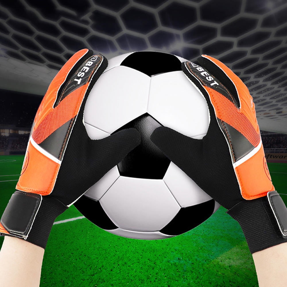 YAHHU Youth Padded Football Gloves, Green, 8-12, 5# – Breathable, Waterproof, Adjustable Wrist, 3mm Latex Palm, Ideal for Goalkeeper Training