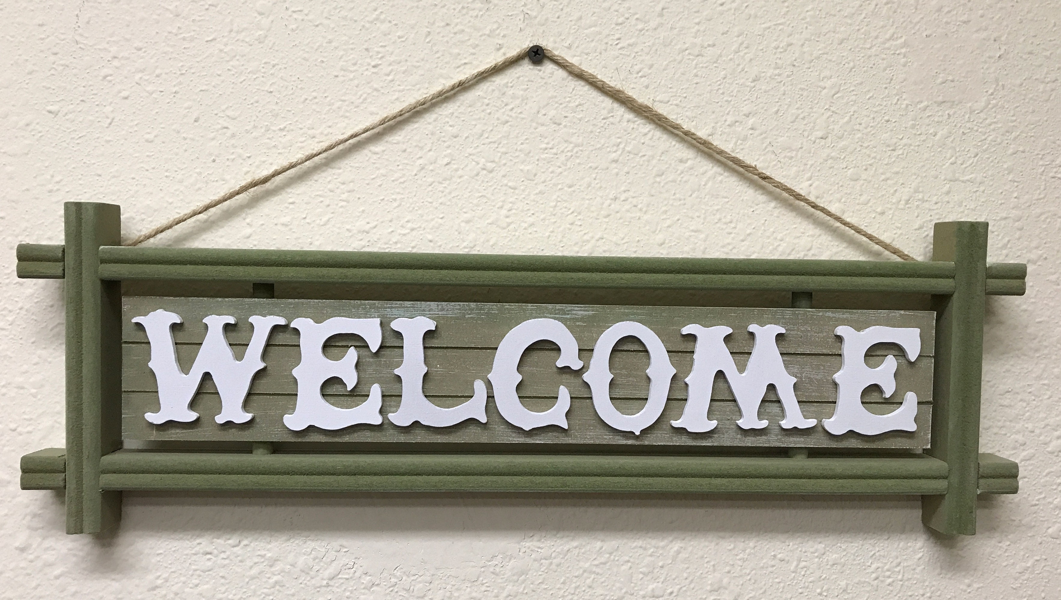 Creative Motion 22642 Wooden Welcome Sign for Shop, Home, Dorm and More ...