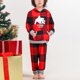 thumbnail image 2 of Conjunto de pijama navideño a cuadros rojos para niños de 2 años con capucha y pantalones holgados con cintura elástica para un sueño placentero, 2 of 8