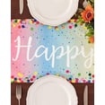 thumbnail image 2 of Happy Birthday Table Runner Birthday Centerpieces for Tables Birthday Party Sign Polka Dots Table Decoration, 2 of 5