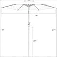 thumbnail image 7 of 7.5 ft Patio Umbrella Outdoor Market Table Umbrella with Crank, 6 Ribs, Polyester Canopy, Black, 7 of 7