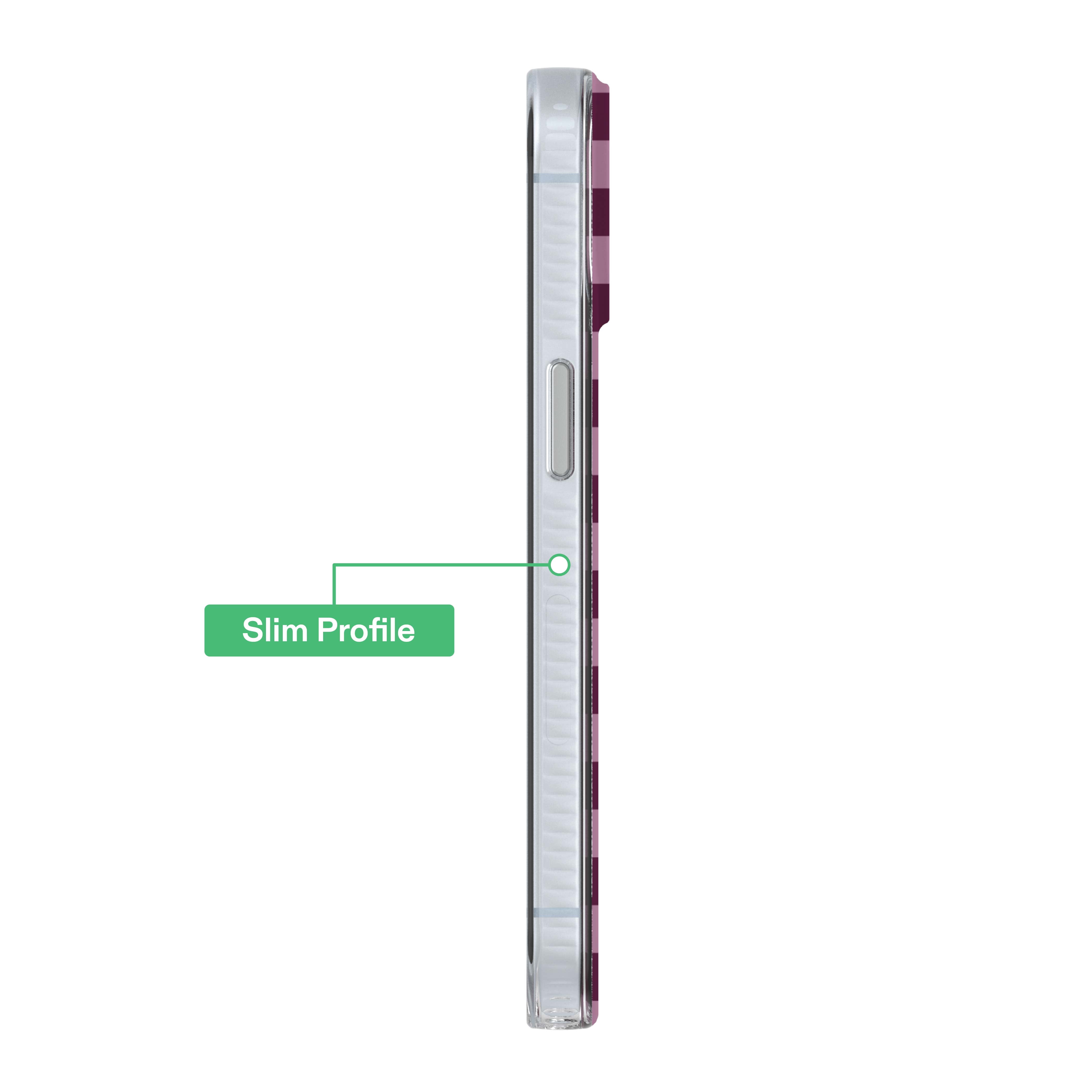 onn Phone Case for iPhone 17e / 16e / 15 / 14 / 13, MagSafe Compatible - Purple Stripe