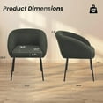 thumbnail image 3 of STARY Kitchen Room Dining Chairs Set of 4,Upholstered Kitchen Chairs with Back, Mid-Century Modern Dining Chairs for Home Dining Room, 3 of 6