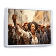 thumbnail image 2 of Designart "Afro-American Creation Potent" African American Floater Framed Canvas Print, 2 of 7