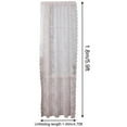 thumbnail image 3 of SeekLGT Lace Curtains Window Panels White Voile Lightweight Rectangular Bedroom Living Dining Room Rod Pocket Transparent Design, 3 of 7