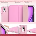 thumbnail image 4 of MoKo Case for iPad Air 11 inch Case(M4 2026/M3 2025/M2 2024), iPad Air 5th/4th Gen 10.9 inch Case 2022/2020 with Pencil Holder, Slim Trifold with Translucent Back Shell, Pink, 4 of 10