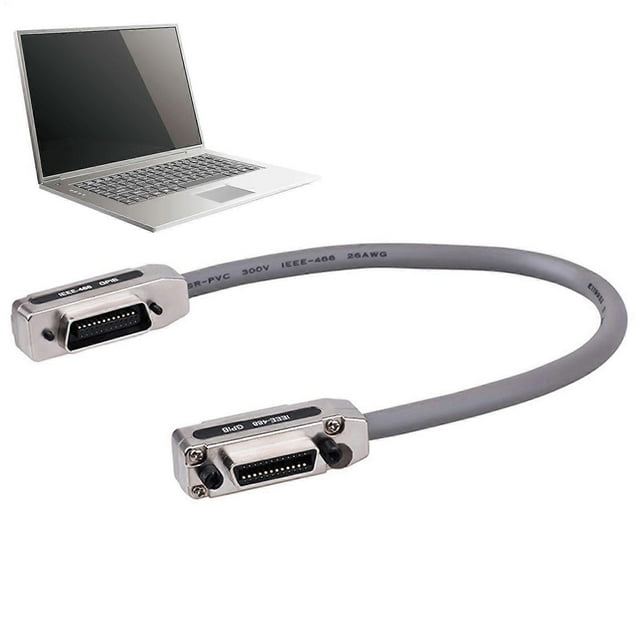 IEEE 488 Cable GPIB Extension Wire with Metal Housing Data Line for Instrument Control, Signal Transmission, 1.5 m