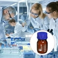 thumbnail image 5 of Uxcell 100mL Amber Reagent Media Graduated Glass Storage Bottle Blue Cap 2 Pack, 5 of 5