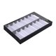 thumbnail image 2 of Caja de Exhibición de Gafas, Soporte para Gafas, Bandeja para Gafas Hecha de Tela Y PP para Organización Apilable en Negocios Y Oficinas, Regalo para Tapa transparente, 2 of 8