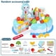 thumbnail image 1 of Juego de comida de juguete para niños con forma de pastel de cumpleaños | Juego de simulación de 38 piezas con velas | Juguete clásico para fiestas infantiles, ideal para aprender y socializar, 1 of 5