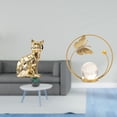 thumbnail image 2 of Figura Decorativa De Gato De Cristal, Escultura, Adorno, Artesanía, Estatua De Animal De Metal, Soporte Decorativo Para Chimenea, Pasillo, Dormitorio, Sala De Estar, Oficina, 2 of 8