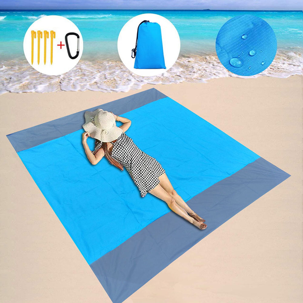 Sand Free Beach Mat Outdoor Picnic Blanket Pad Rug Camping Mattress Waterproof 