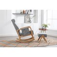 thumbnail image 6 of Rocking Chair With Ottoman, Upholstered Rocking Armchair with Cushion and Footrest, Reading Chair for Bedroom, Living Room, Dorm Rooms, Garden and Courtyard,Light Grey, 6 of 7