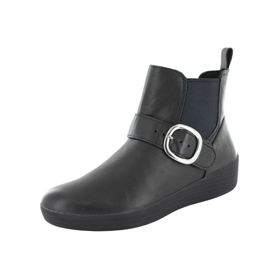Fitflop Womens Superbuckle Leather Chelsea Boot Shoes, Black, US 5