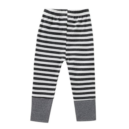 

Baby Boys Girls Striped Patchwork Pants Trousers Leggings Spring Casual Child Outfits Clothes