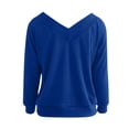 thumbnail image 4 of Vedolay Sweater for Women 2023 Long Sleeve Crop Tops Turtleneck Knitted Pullover Tops Blue,L, 4 of 4