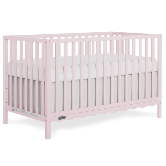 Dream On Me Synergy Wave 5-in-1 Convertible Crib, Pink