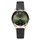 thumbnail image 1 of Reloj de cuarzo informal con correa de PU y esfera redonda para mujer (verde), 1 of 2