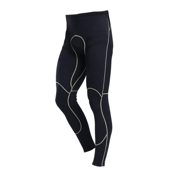 Pantalones de traje de neopreno para hombre, mallas de neopreno de 2 mm para hombre en agua fría, mallas térmicas Negro kusrkot Pantalones de baño de invierno